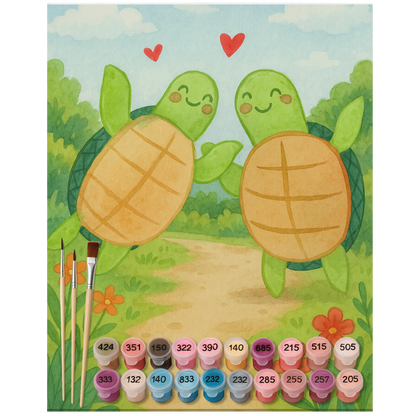 Paint by Numbers - turtle pair by Mr. & Mrs. Panda