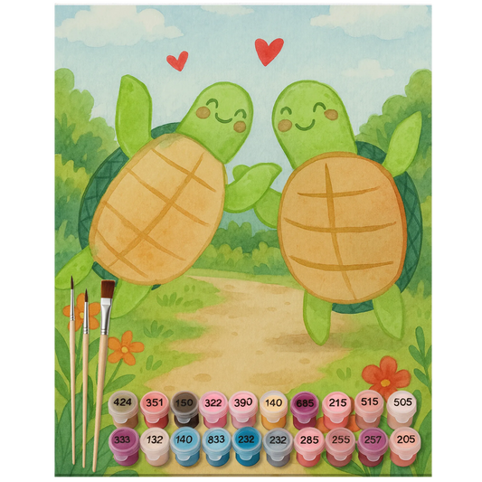 Paint by Numbers - turtle pair by Mr. & Mrs. Panda