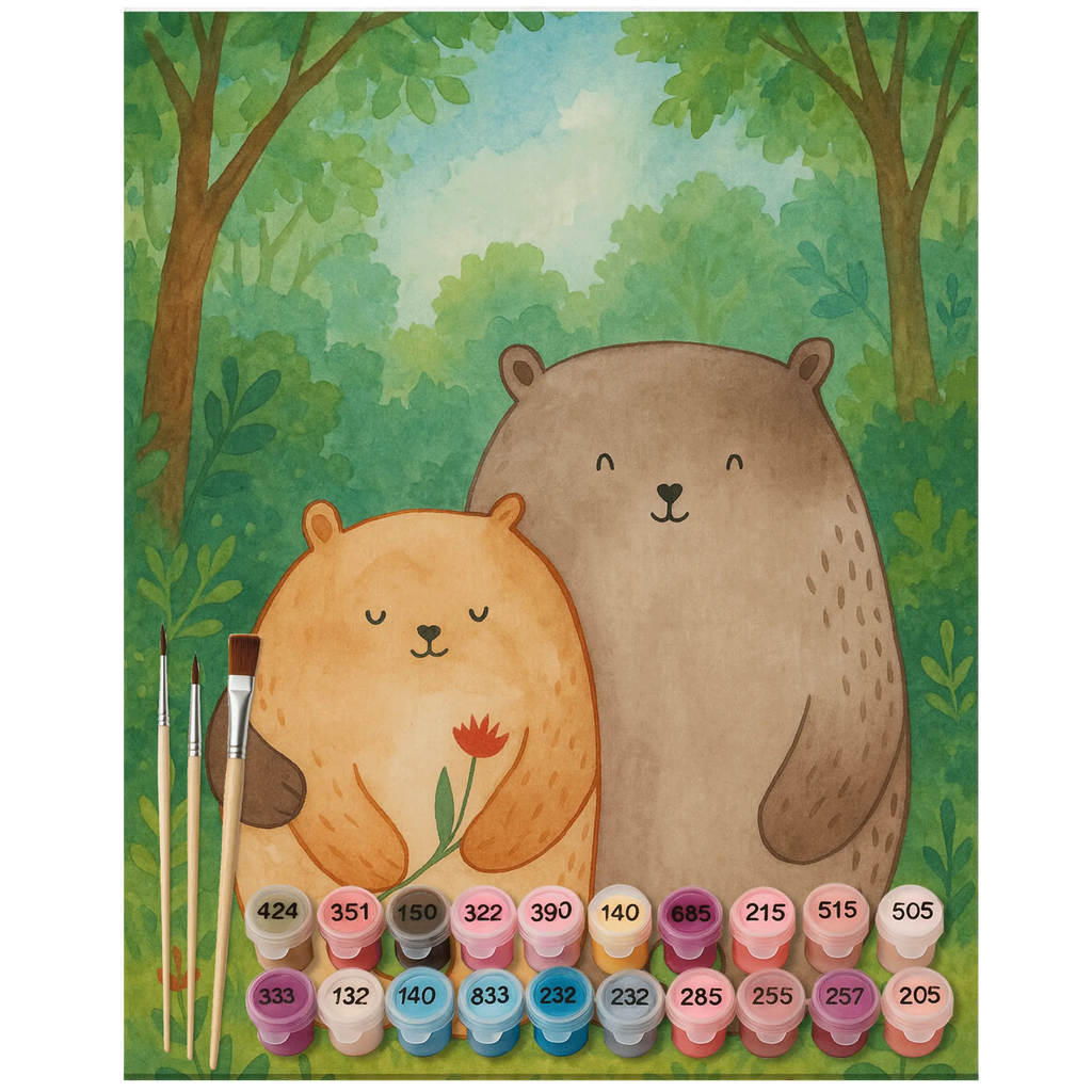 Paint by Numbers - Bears in love by Mr. & Mrs. Panda