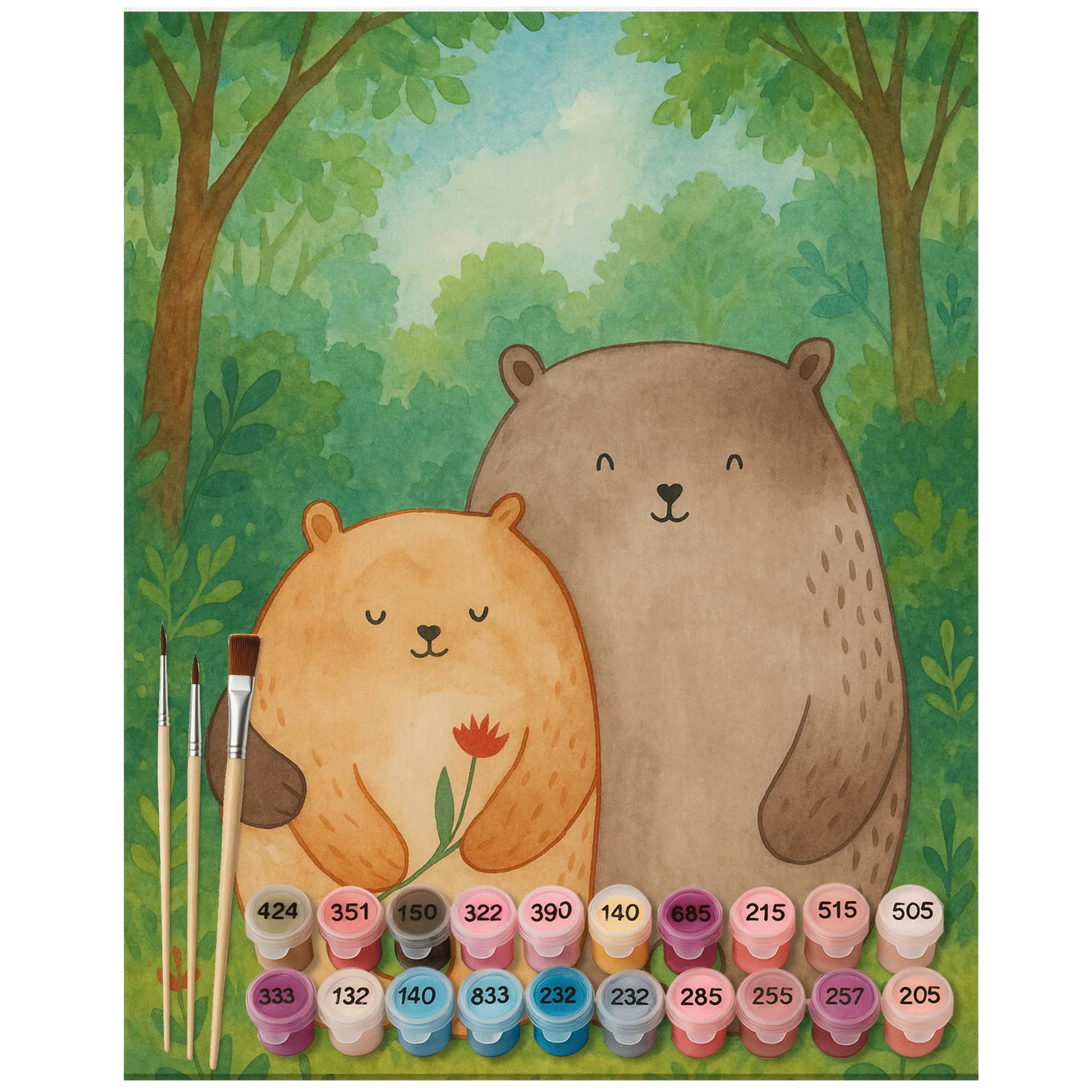 Paint by Numbers - Bears in love by Mr. & Mrs. Panda