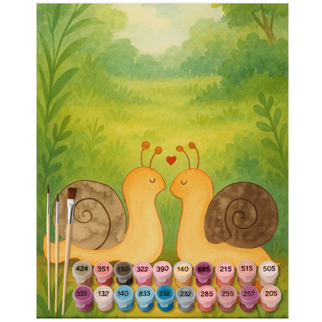 Paint by Numbers - Snails in love by Mr. & Mrs. Panda