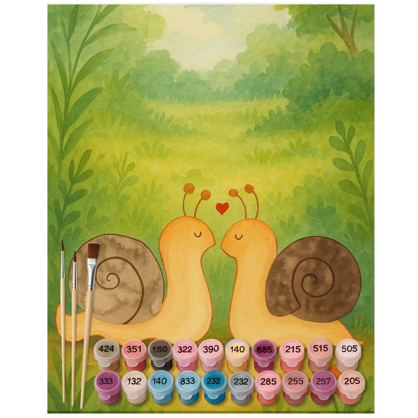 Paint by Numbers - Snails in love by Mr. & Mrs. Panda