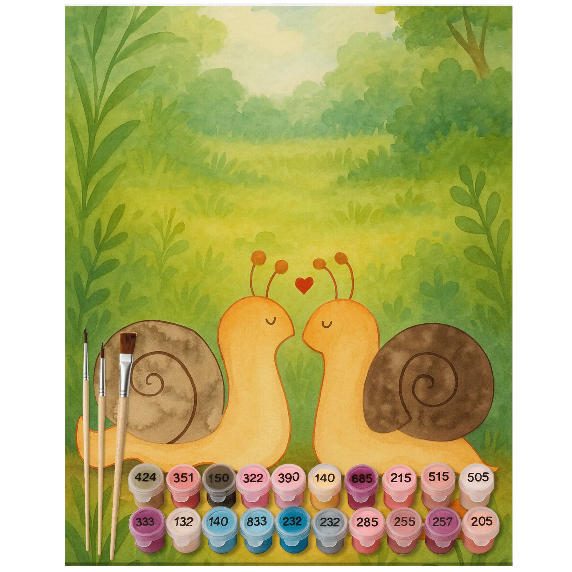 Paint by Numbers - Snails in love by Mr. & Mrs. Panda