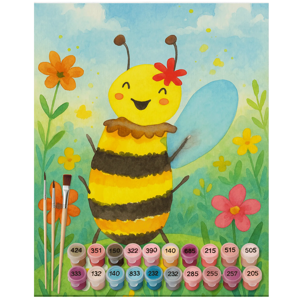Paint by Numbers - Happy Bee by Mr. & Mrs. Panda