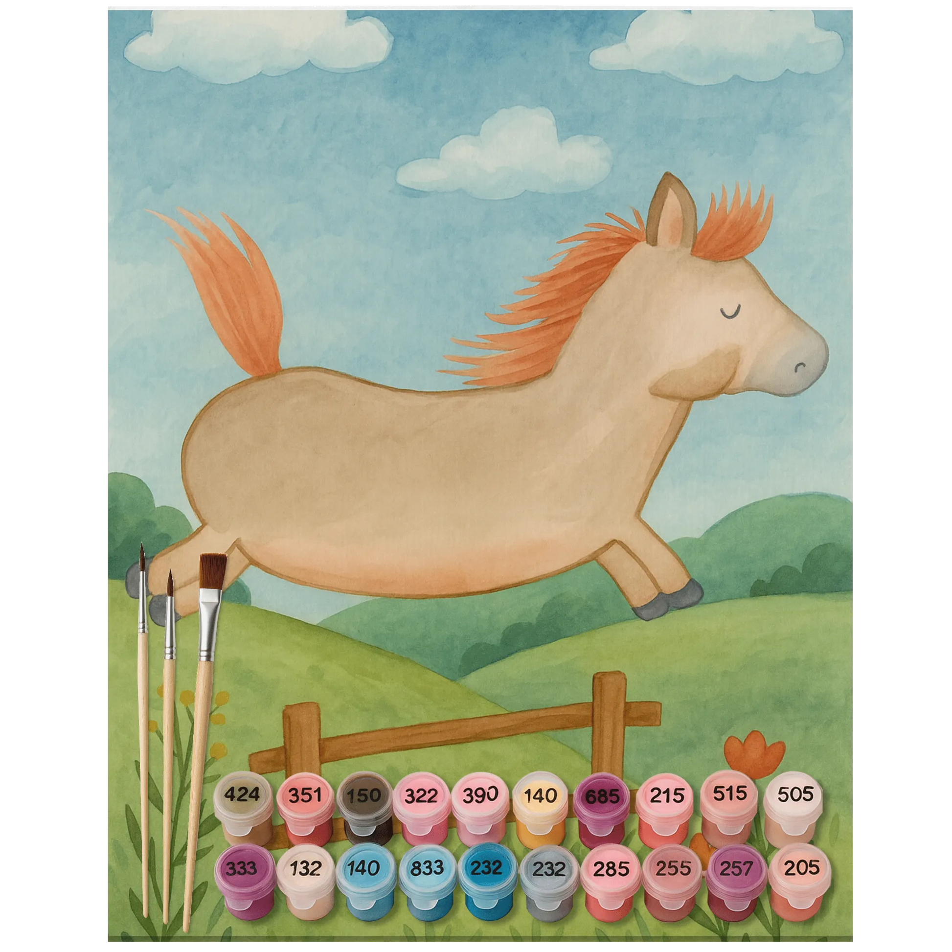 Paint by Numbers - Horse jumps by Mr. & Mrs. Panda