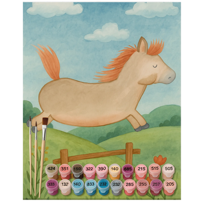 Paint by Numbers - Horse jumps by Mr. & Mrs. Panda