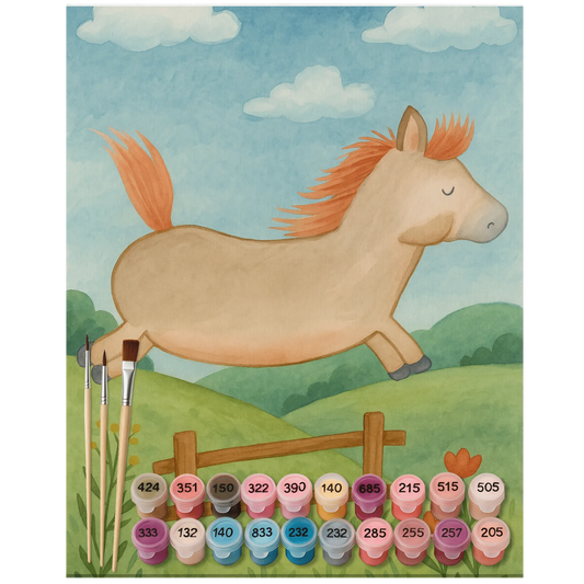 Paint by Numbers - Horse jumps by Mr. & Mrs. Panda