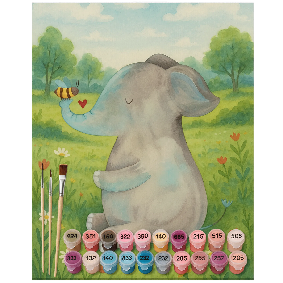 
Paint by Numbers - Elephant & Bee by Mr. & Mrs. Panda