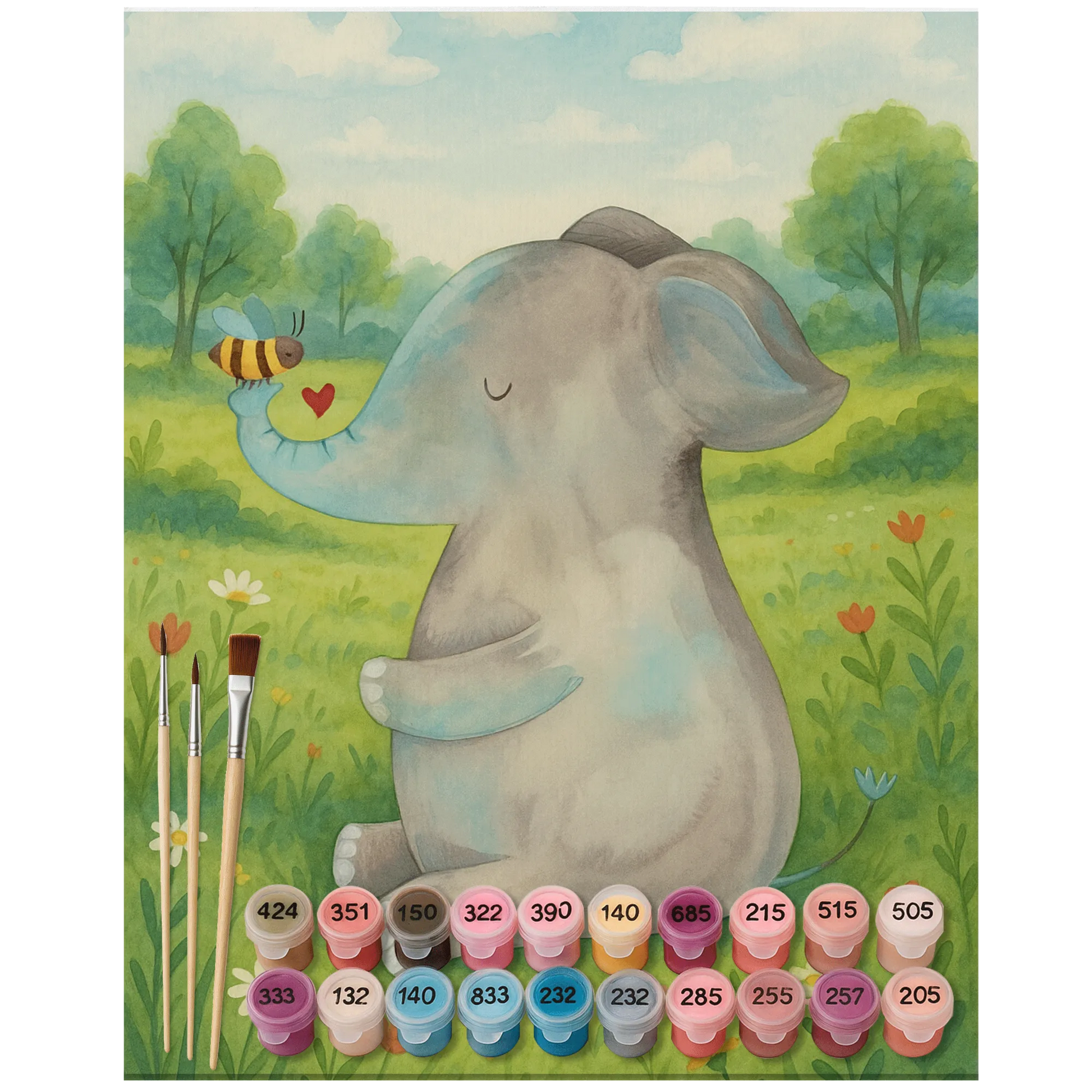 Paint by Numbers - Elephant & Bee by Mr. & Mrs. Panda