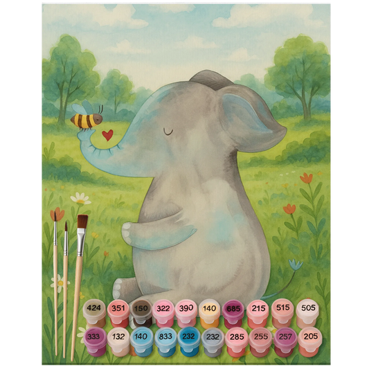 Paint by Numbers - Elephant & Bee by Mr. & Mrs. Panda