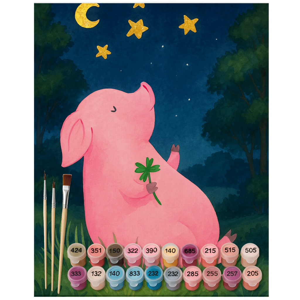 Paint by Numbers - Lucky pig by Mr. & Mrs. Panda