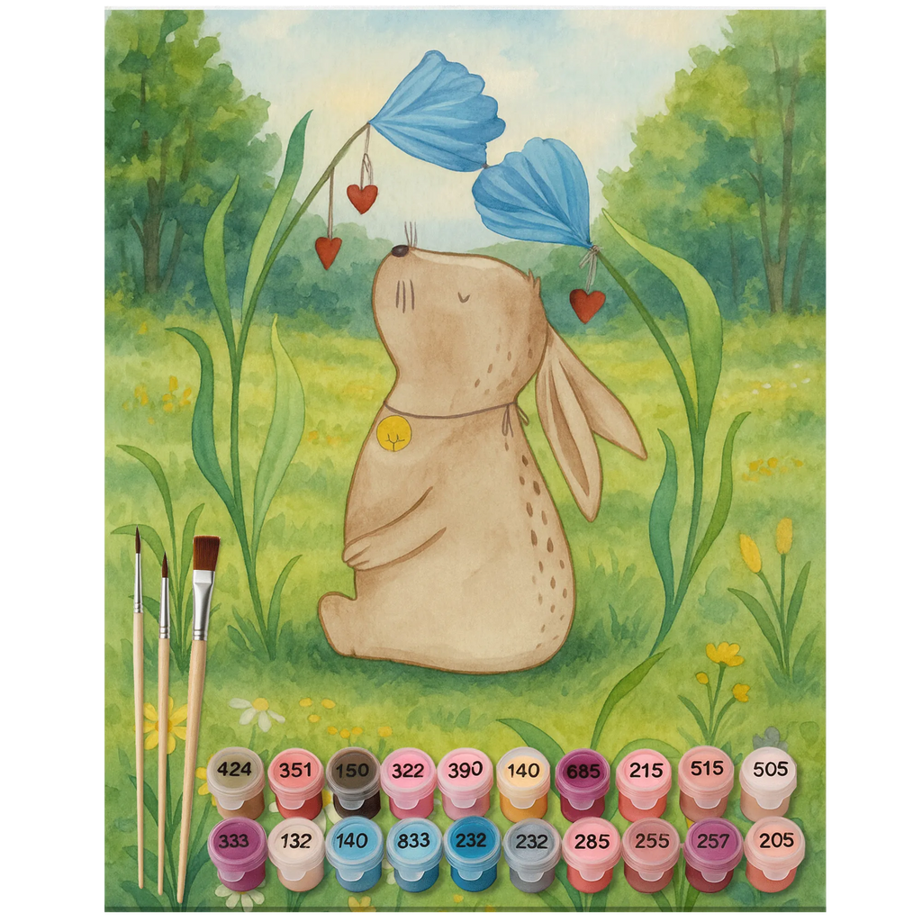 Paint by Numbers - Hare Flower by Mr. & Mrs. Panda