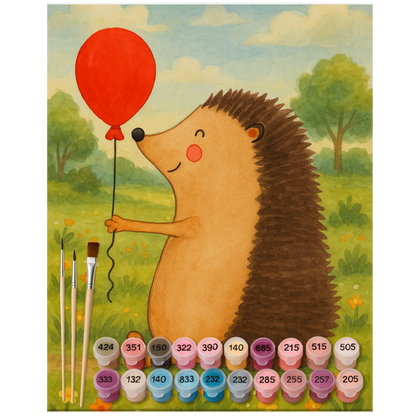 Paint by Numbers - Hedgehog with balloon by Mr. & Mrs. Panda
