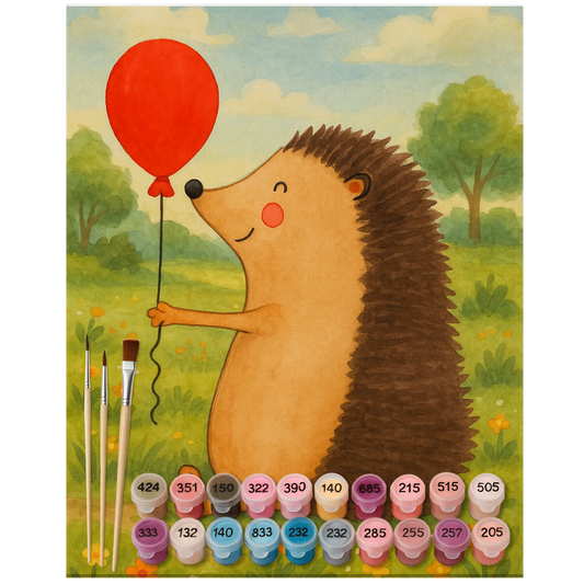 Paint by Numbers - Hedgehog with balloon by Mr. & Mrs. Panda