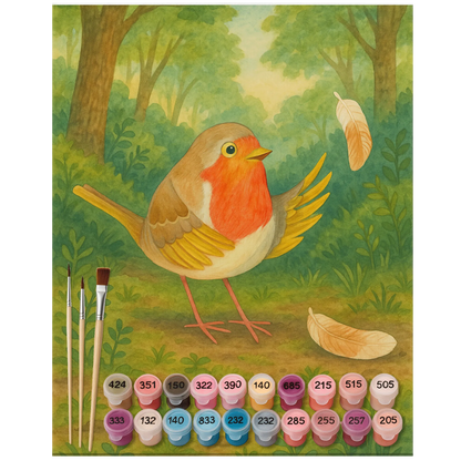 Paint by Numbers - Robin with feathers by Mr. & Mrs. Panda