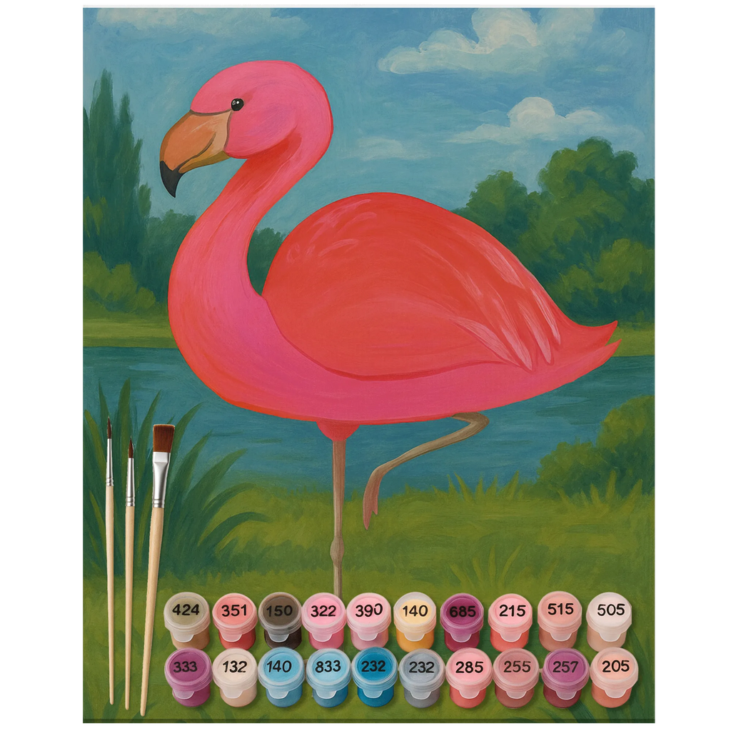 Paint by Numbers - Classic Flamingo by Mr. & Mrs. Panda