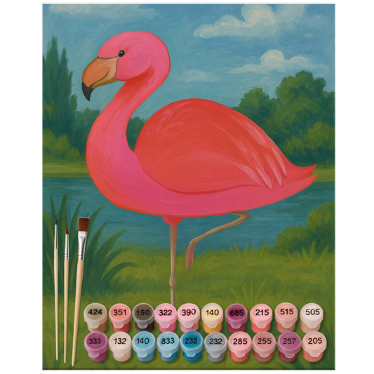 Paint by Numbers - Classic Flamingo by Mr. & Mrs. Panda