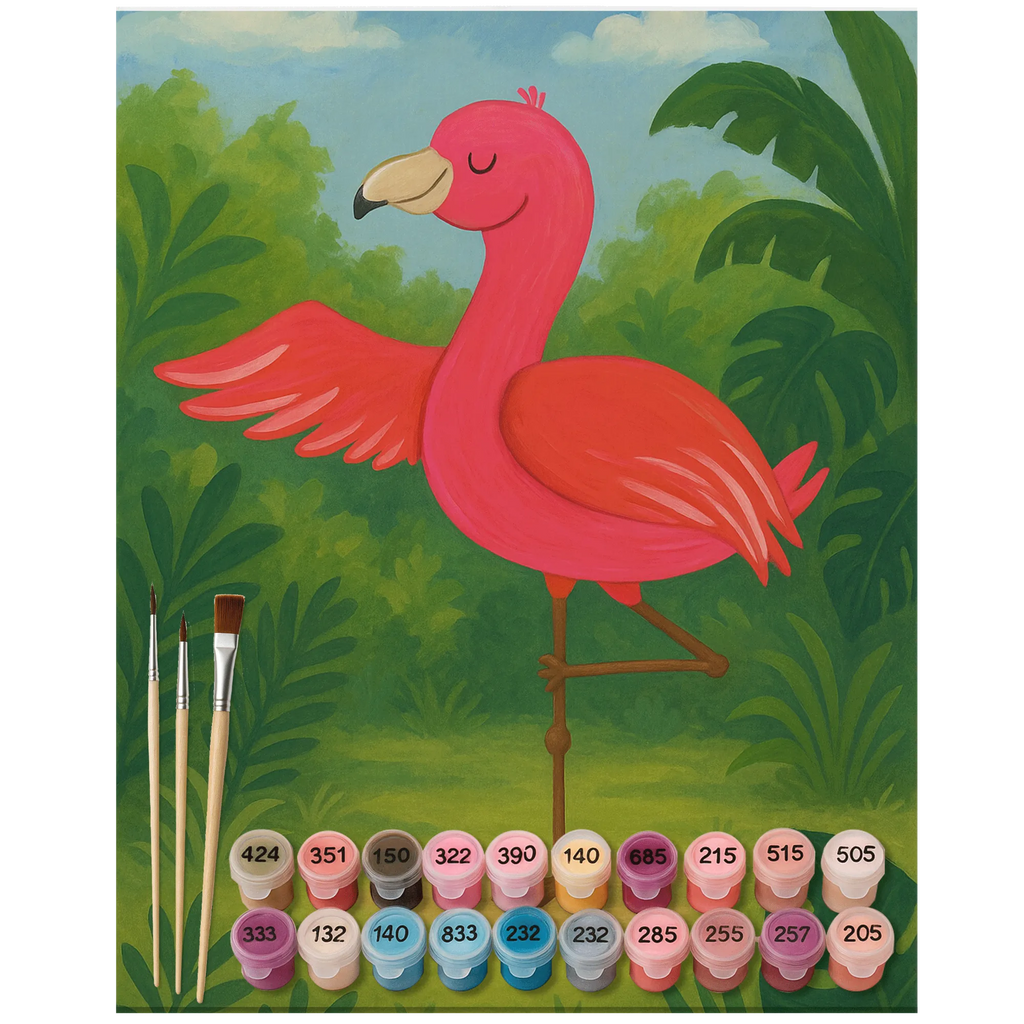 Paint by Numbers - Flamingo Yoga by Mr. & Mrs. Panda