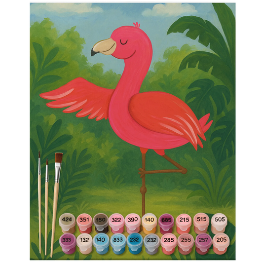 Paint by Numbers - Flamingo Yoga by Mr. & Mrs. Panda