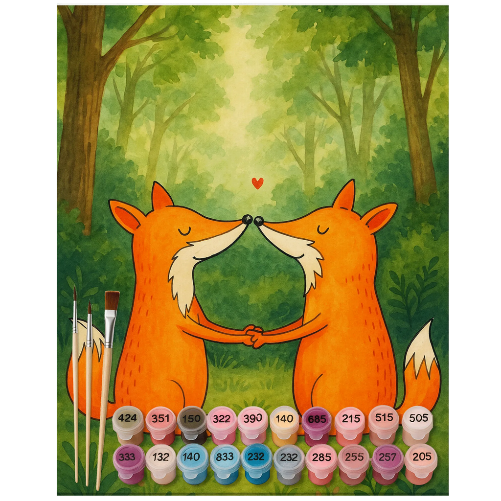Paint by Numbers - Foxes in love by Mr. & Mrs. Panda