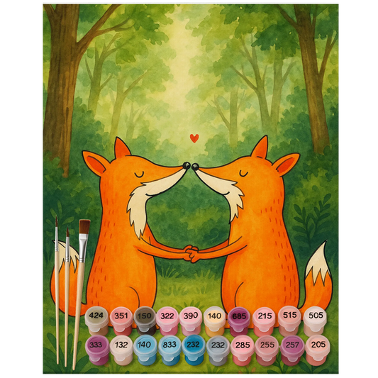 Paint by Numbers - Foxes in love by Mr. & Mrs. Panda