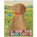 Paint by Numbers - Dog with flower by Mr. & Mrs. Panda