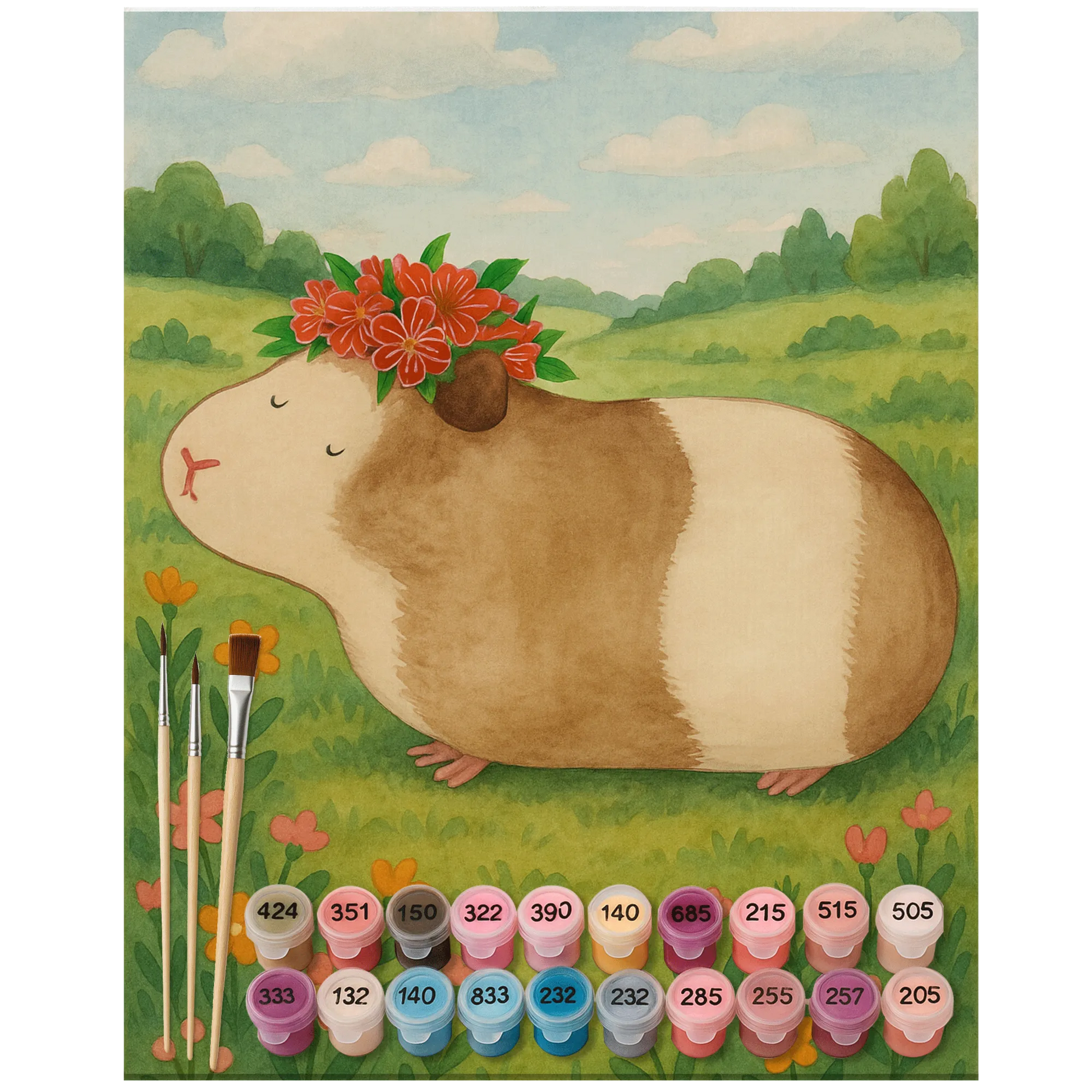 Paint by Numbers - Wise guinea pig by Mr. & Mrs. Panda