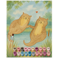Paint by Numbers - Otters holding hands by Mr. & Mrs. Panda
