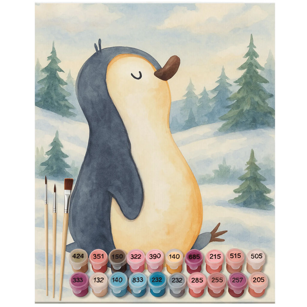 Paint by Numbers - Penguin marching by Mr. & Mrs. Panda
