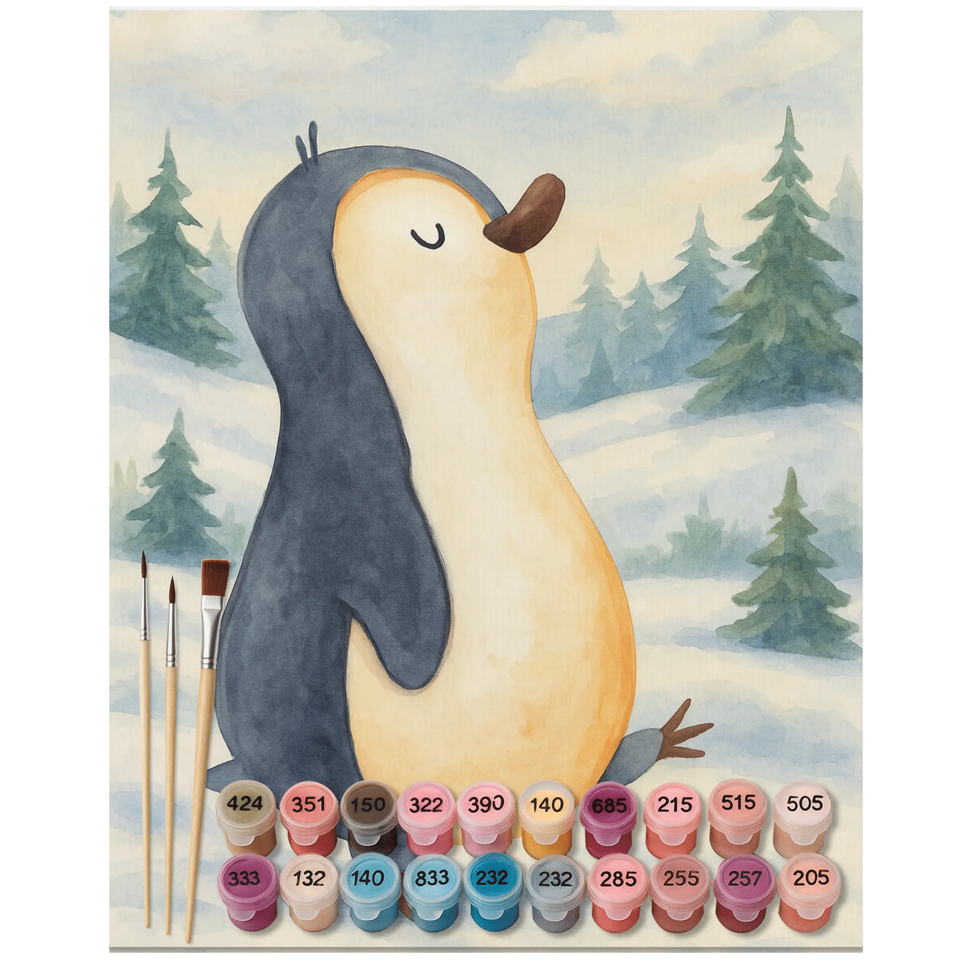 Paint by Numbers - Penguin marching by Mr. & Mrs. Panda