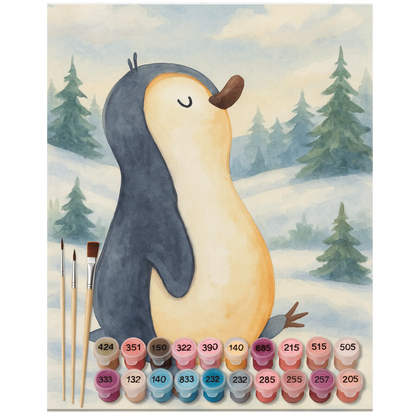 Paint by Numbers - Penguin marching by Mr. & Mrs. Panda