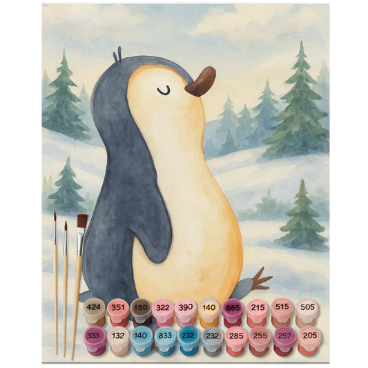 Paint by Numbers - Penguin marching by Mr. & Mrs. Panda