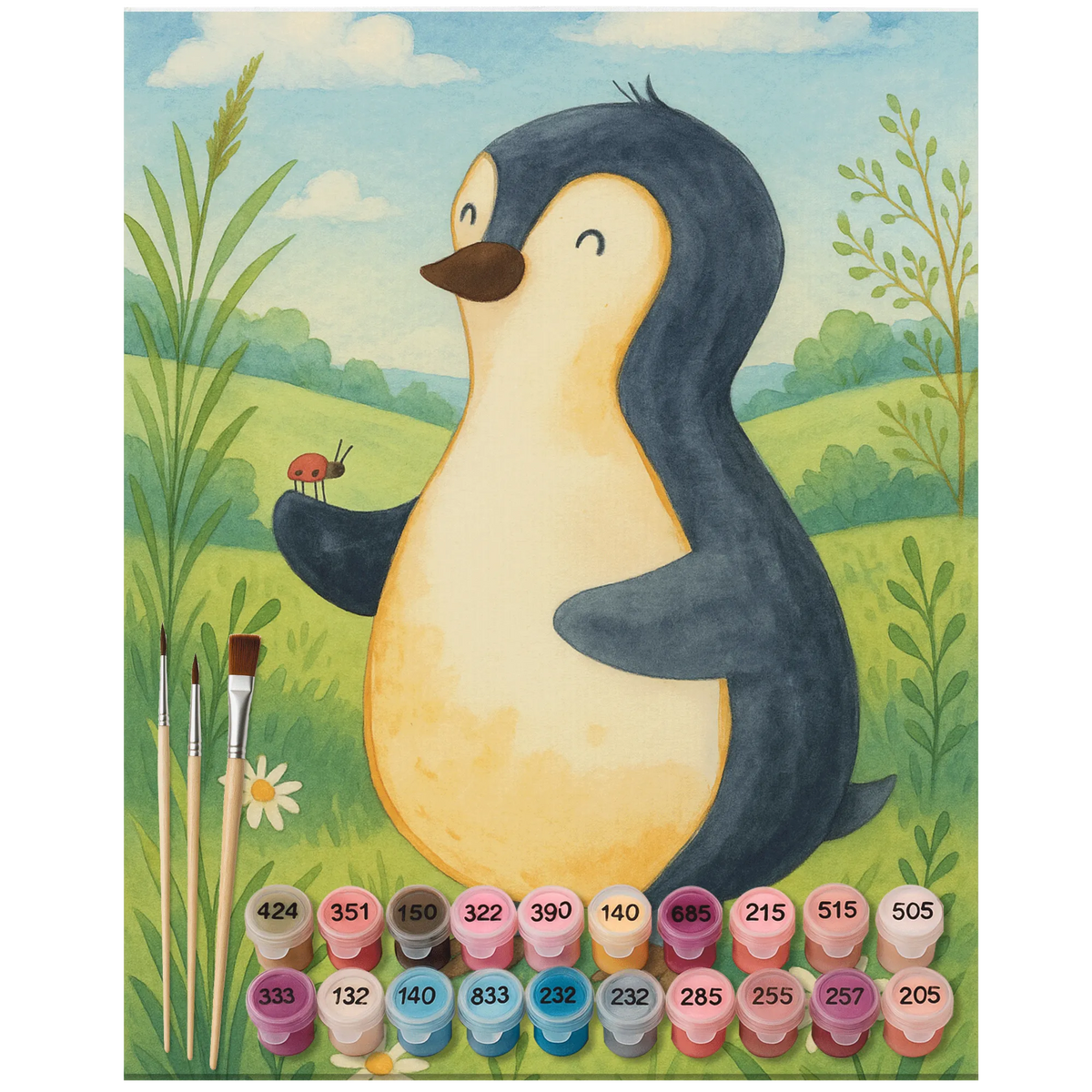
Paint by Numbers - Penguin Ladybird by Mr. & Mrs. Panda