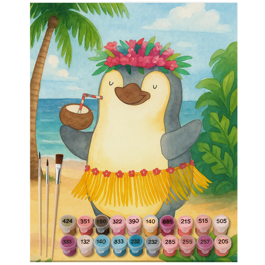 Paint by Numbers - Penguin coconut by Mr. & Mrs. Panda