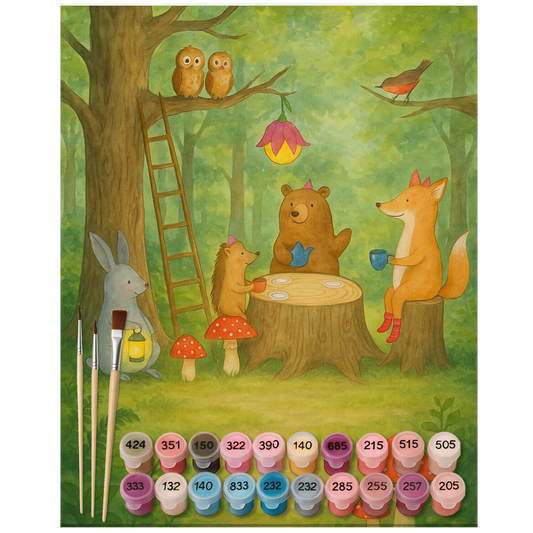 Paint by Numbers - Forest animals picnic by Mr. & Mrs. Panda