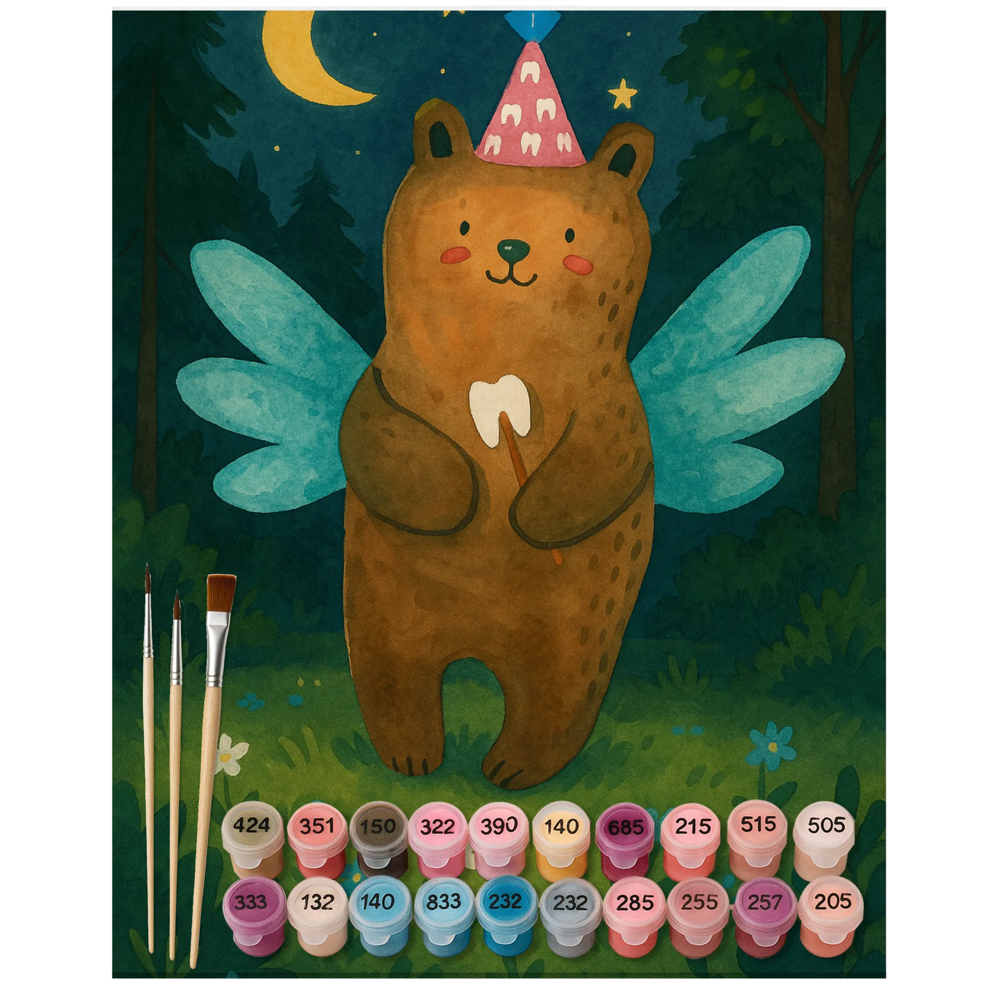 Paint by Numbers - Tooth Fairy Bear by Mr. & Mrs. Panda