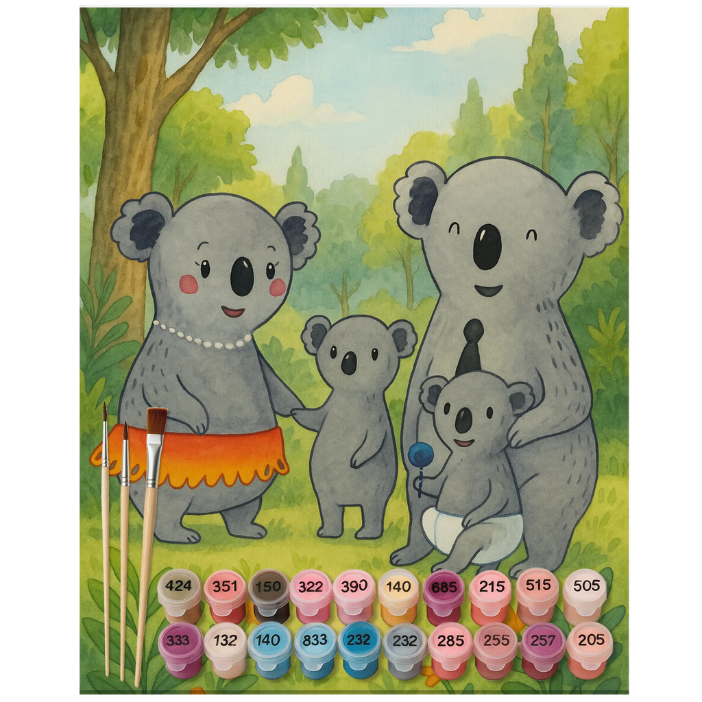 Paint by Numbers - Koala Family by Mr. & Mrs. Panda