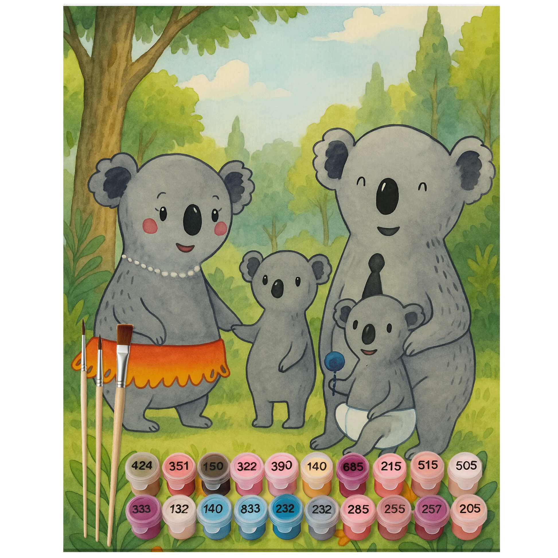 Paint by Numbers - Koala Family by Mr. & Mrs. Panda