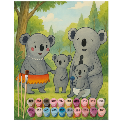Paint by Numbers - Koala Family by Mr. & Mrs. Panda