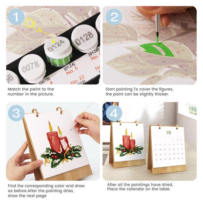 Paint by Numbers - 2026 Desk Calendar - Christmas Joy
