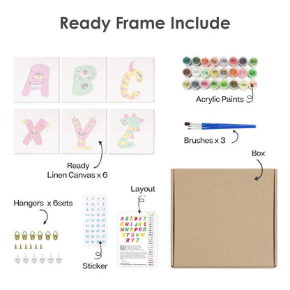 Paint by Numbers – Alphabet Painting Kit | A to Z Funky Monsters