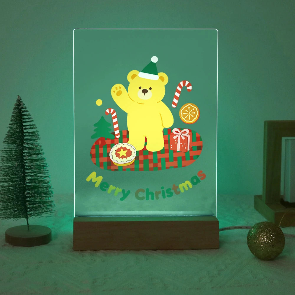 Paint by Numbers - Christmas Light | Waving Teddy on a Log