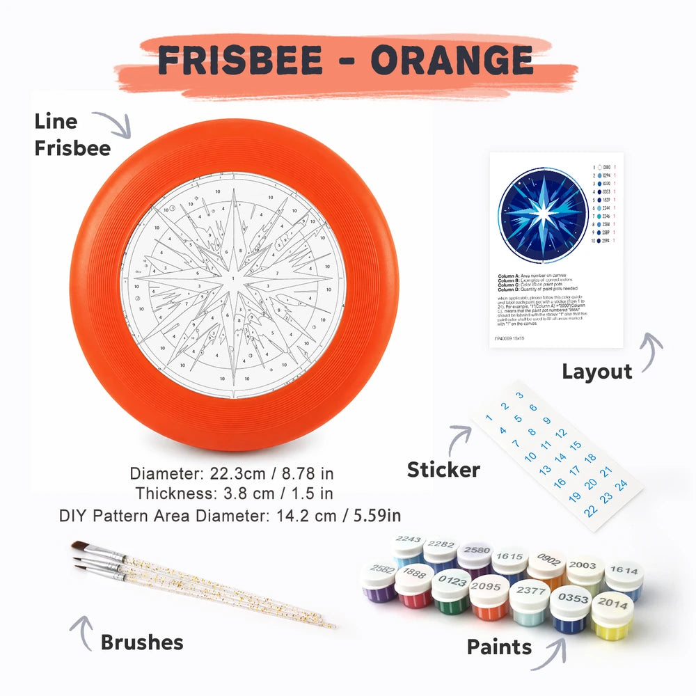 Paint by Numbers - Frisbee | Blue Compass Star