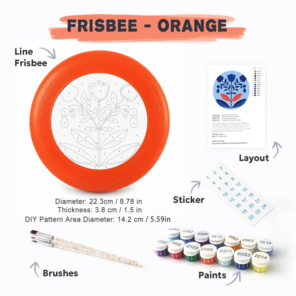 Paint by Numbers - Frisbee | Blue Folk Flowers