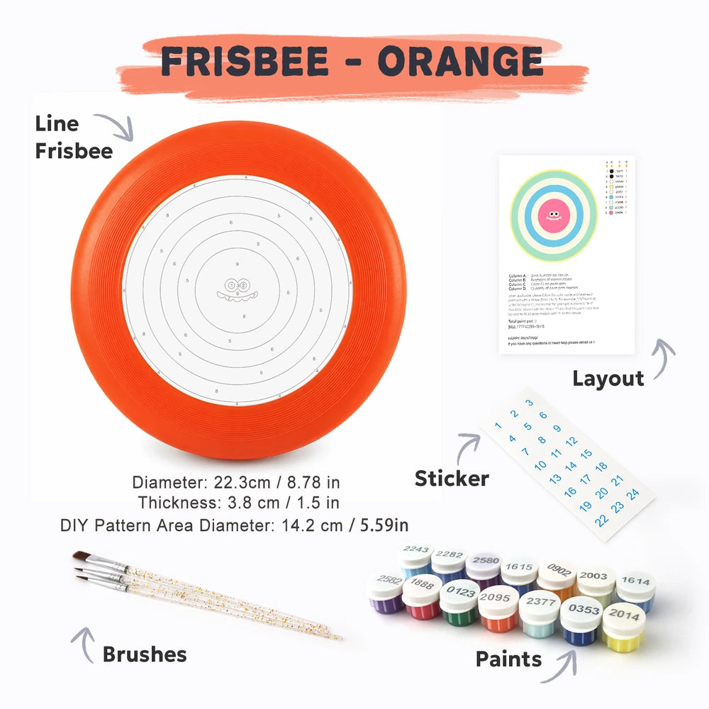 Paint by Numbers - Frisbee | Bullseye Face in Pink