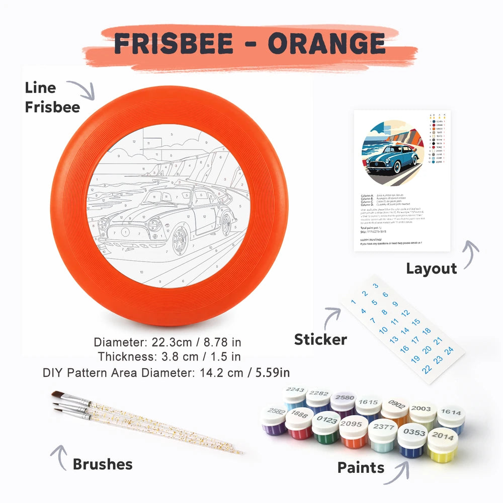 
Paint by Numbers - Frisbee | Classic Car by the Sea