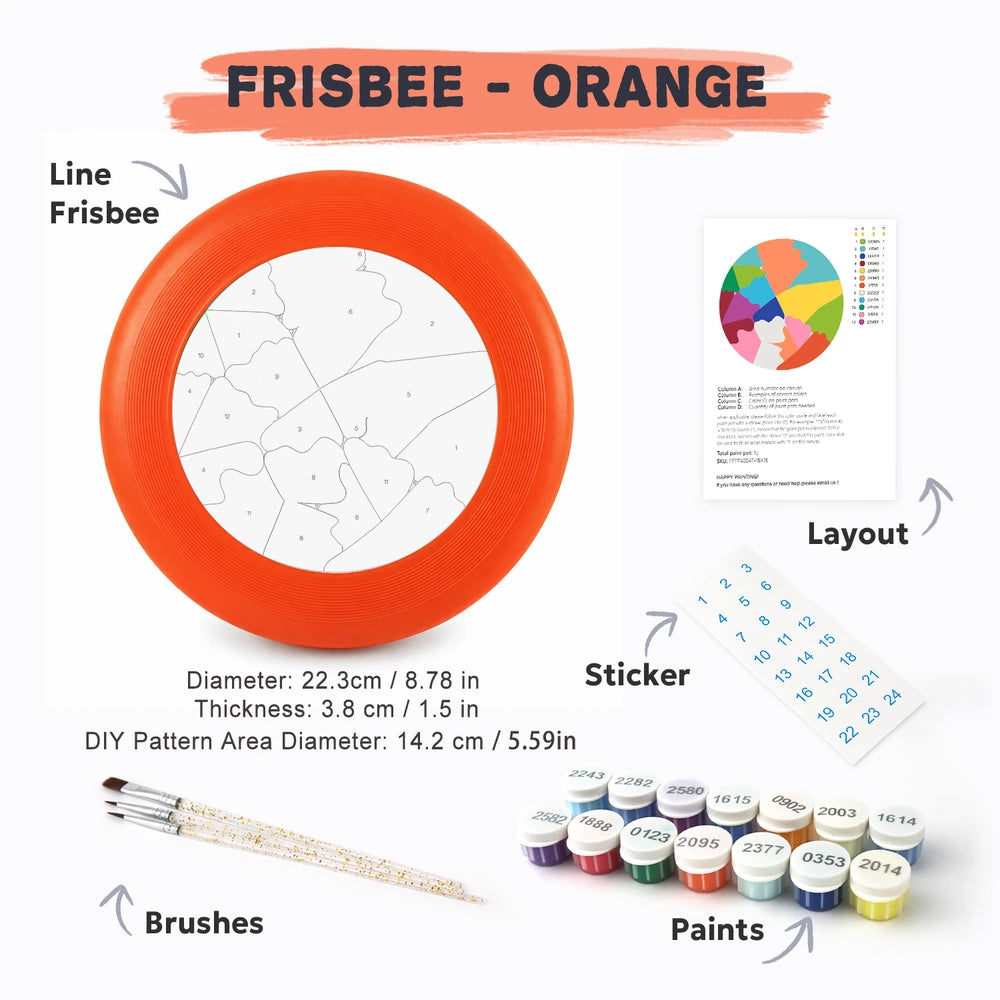 Paint by Numbers - Frisbee | Colour Block Wolf