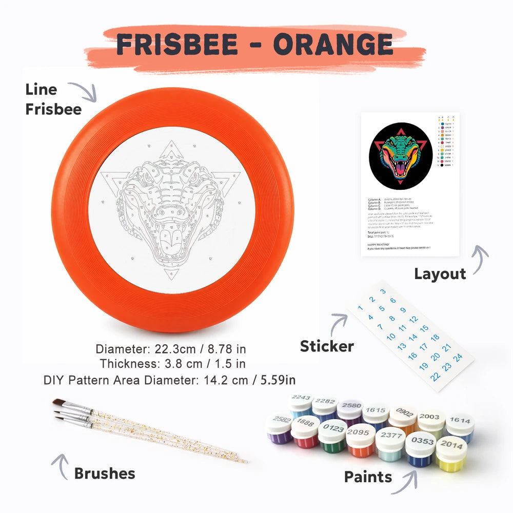 Paint by Numbers - Frisbee | Crocodile Emblem