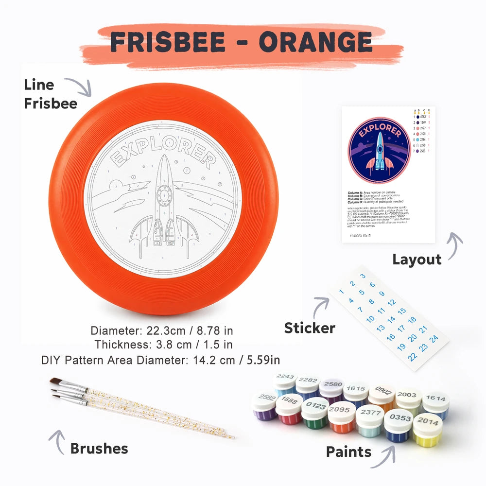 Paint by Numbers - Frisbee | Explorer Rocket Badge