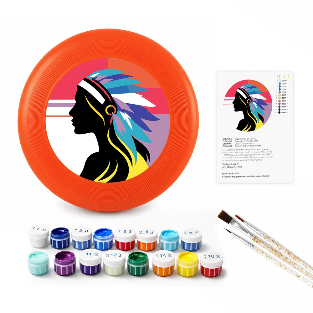 Paint by Numbers - Frisbee | Feather Headdress Portrait